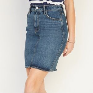 Old Navy High Waisted Jean Skirt